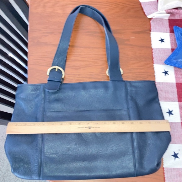 Coach Leather Large Tote. Waverly Style. Blue - Picture 3 of 6